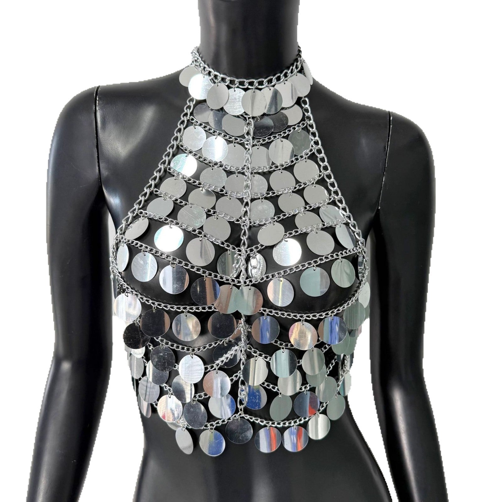 Body Decoration Chain Sequined Tube Top Vest